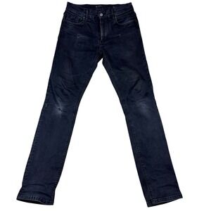 Blank NYC Wooster Slim Fit Distressed Jeans Mens 31 Faded Black Denim Thrashed